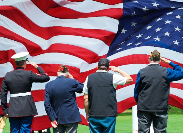 Veterans lunch in Jamestown, North Dakota